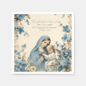 Religieuze Maria en Jezus Florale Schrift Servet (Voorkant)