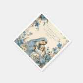 Religieuze Maria en Jezus Florale Schrift Servet (Hoek)