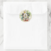 Religieuze Marian Cross  Floral Katholiek Ronde Sticker (Tas)