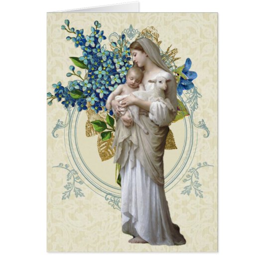 Religieuze Mary Jesus Good Shepherd Katholiek (Voorkant)