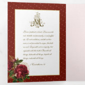 Religieuze Mary Rosary Prayer Valentijn Drieluik Kaart (Binnenzijde eerst)