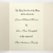 Religieuze massa die Maagd Mary Jezus aanbiedt Drieluik Kaart (Binnenkant midden)