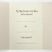 Religieuze massa met een heilig hart Jezus Tri-Fol Drieluik Kaart (Binnenkant midden)