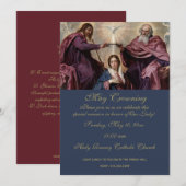 Religieuze May Crowning Mary Moederdag Kaart (Voorkant / Achterkant)