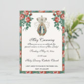 Religieuze mei jongstleden kronkelt Mary Moederdag Kaart (Staand voorkant)