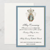 Religieuze mei kronkelen Mary Moederdag Floral Inv Kaart (Voorkant / Achterkant)