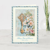 Religieuze Moeder Maria Bloemen Aanmoediging Kaart (Voorkant)