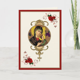 Religieuze moeder Perpetuele hulp Katholieke Jezus Kaart