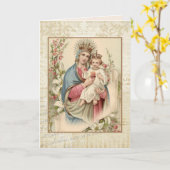 Religieuze Moederdag Gezegende Maagd Jezus Kaart (Gele Bloem)