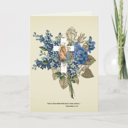 Religieuze Moederdag Gezegende Maagd Maria  Kaart (Voorkant)