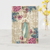 Religieuze Moederdag Gezegende Maagd Mary Kaart (Gele Bloem)