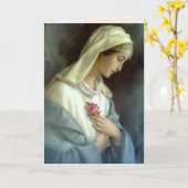 Religieuze Moederdag Gezegende Maagd Mary Roos Kaart (Gele Bloem)