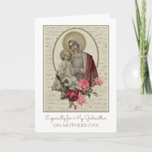 Religieuze Moederdag Godmoeder Katholieke kaart