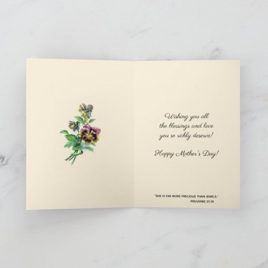 Religieuze Moederdag Heilige Maagd Maria Kaart (Binnen)