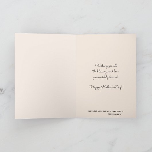 Religieuze Moederdag Maagd Maria Jezus Kaart (Binnen)