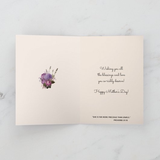 Religieuze Moederdag Maagd Maria Lam Jezus Kaart (Binnen)