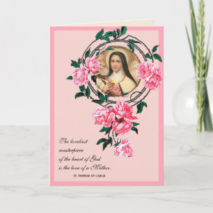 Religieuze Moederdag St. Therese Kaart