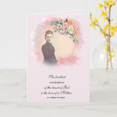 Religieuze Moederdag St. Therese katholieke kaart (Gele Bloem)