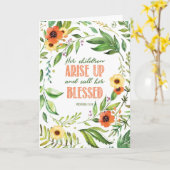 Religieuze Moederdag van Oudere Kinderen Kaart (Gele Bloem)