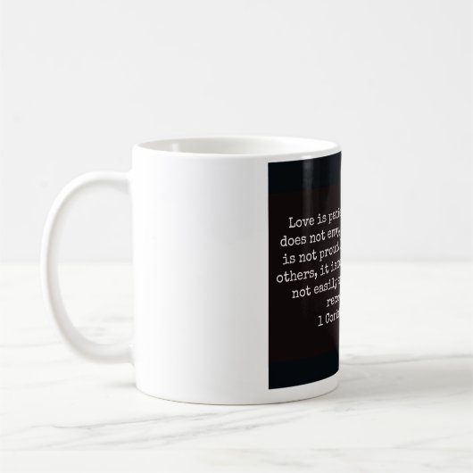 Religieuze Mok, liefde Koffiemok (Links)