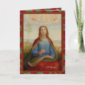 Religieuze Musical St. Cecilia katholieke Prayer Kaart (Voorkant)