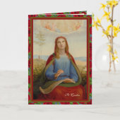 Religieuze Musical St. Cecilia katholieke Prayer Kaart (Gele Bloem)