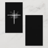 Religieuze muzikant trommels kruisdrummer visitekaartje (Voorkant / Achterkant)