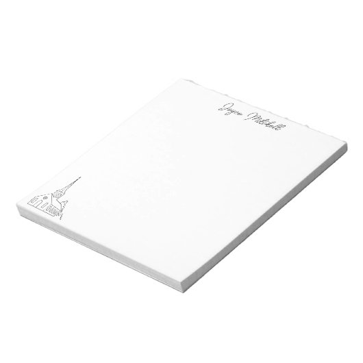 Religieuze naam Kerk Minimal Notitieblok (Linkerzijde)