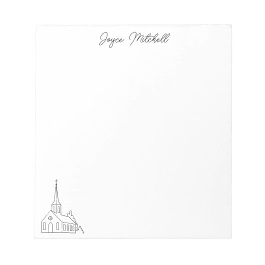 Religieuze naam Kerk Minimal Notitieblok (Voorkant)