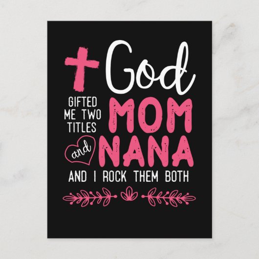 Religieuze Nana en mam Christelijke oma Briefkaart (Voorkant)