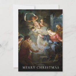 Religieuze nativescherm familie kerstfoto's feestdagenkaart