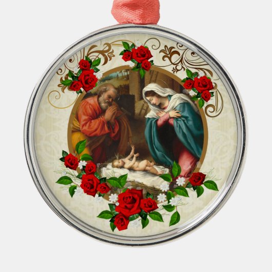 RELIGIEUZE  NATIVITEIT JESUS CERAMIC ORNAMENT (Voorkant)