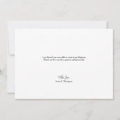 Religieuze Newborn Baby Foto Baptisme Hartelijk da Bedankkaart (Achterkant)