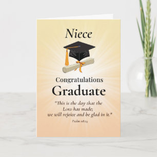 Religieuze nicht afstudeercongratulatie christelij kaart