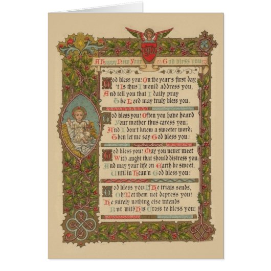 Religieuze nieuwjaarsgebed  Christelijk (Voorkant)