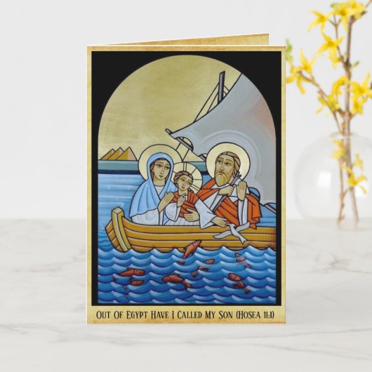 Religieuze Note Kaart, gouden perkament Kaart (Gele Bloem)