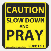 Religieuze offertes vierkante sticker (Voorkant)