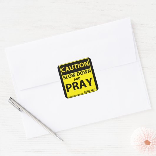 Religieuze offertes vierkante sticker (Envelop)