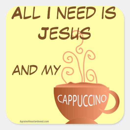 Religieuze offertes vierkante sticker (Voorkant)