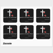 Religieuze offertes vierkante sticker (Vel)