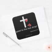 Religieuze offertes vierkante sticker (Envelop)