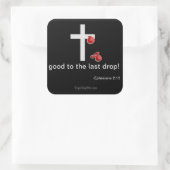 Religieuze offertes vierkante sticker (Tas)
