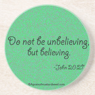 Religieuze offertes zandsteen onderzetter