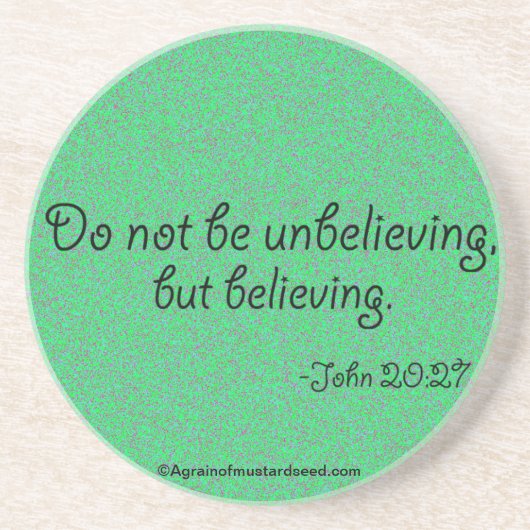 Religieuze offertes zandsteen onderzetter (Voorkant)