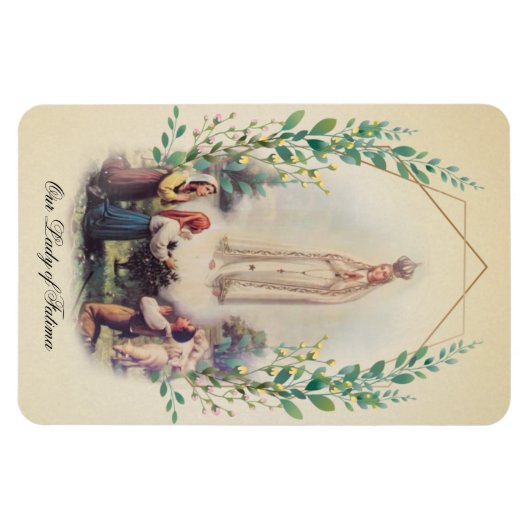 Religieuze Onze Vrouwe van Fatima Katholieke Vinta Magneet (Horizontaal)