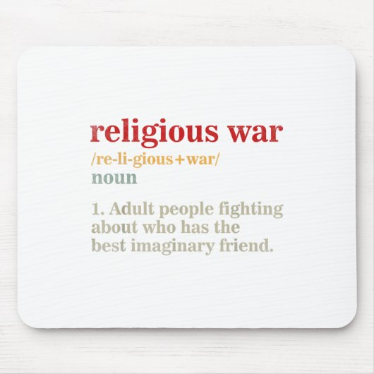  Religieuze Oorlogsdefinitie Antireligieus Muismat (Voorkant)