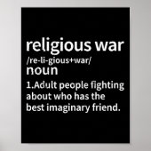 Religieuze Oorlogsdefinitie Antireligieus Poster (Voorkant)