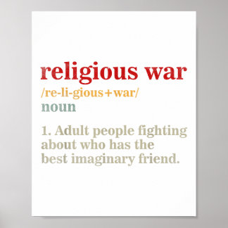 Religieuze Oorlogsdefinitie Antireligieus Poster