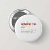  Religieuze Oorlogsdefinitie Antireligieus Ronde Button 5,7 Cm (Voorkant /achterkant)