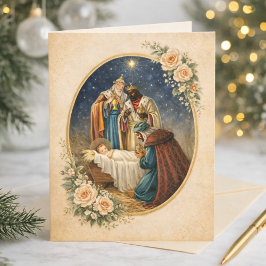Religieuze Openbaring Drie Koningen Gebed Jezus Feestdagen Kaart